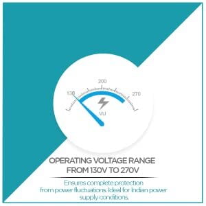 Amstrad 1 Ton 3 Star Inverter Split AC (Copper, AM13PI3, White) operating voltage range from 130v to 270 v