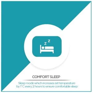 Amstrad 1 Ton 3 Star Inverter Split AC (Copper, AM13PI3, White) comfort sleep