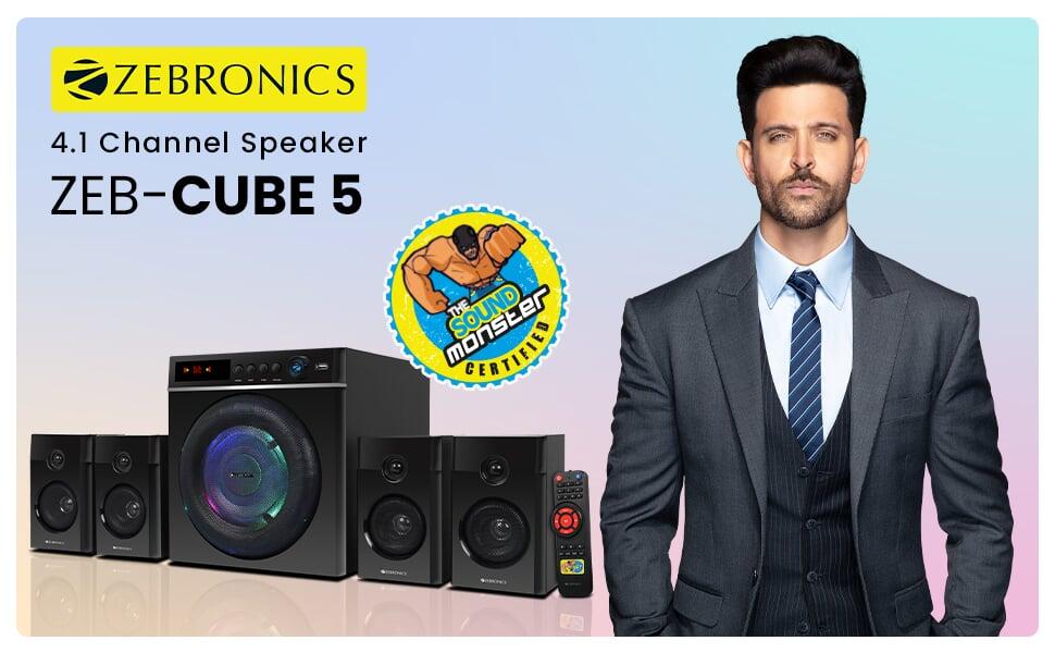 Zebronics Zeb-Cube 5 Home Theater Speaker with Subwoofer 4.1 channel speaker