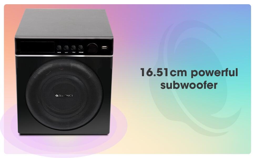 Zebronics Zeb-Cube 5 Home Theater Speaker with Subwoofer powerful subwoofer