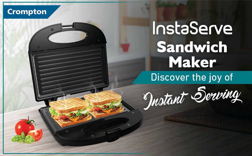 Crompton Instaserve Grill 800 Watts Sandwichmaker Discover the joy of instant serving