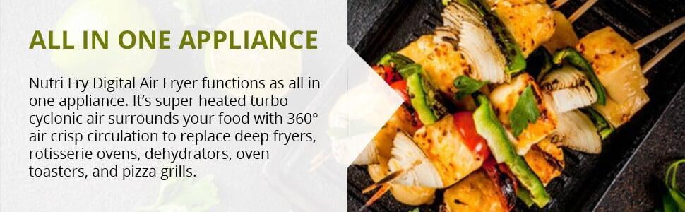 INALSA Air Fryer Digital Nutri Fry-1400W 4L all in one appliance