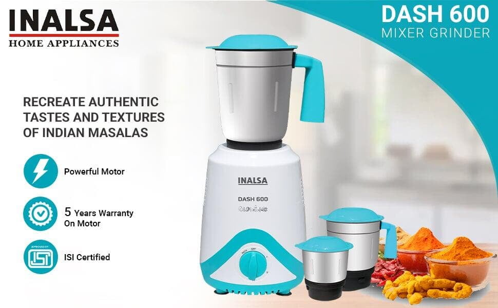 Inalsa MG DASH 600 functions