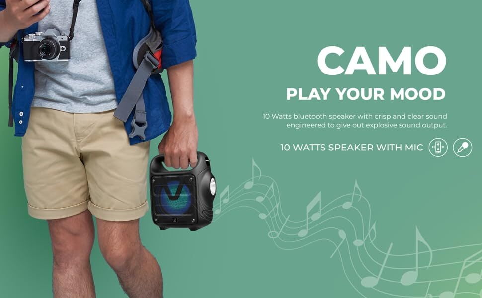 iGear Camo 10 watts Portable Bluetooth Speaker play your mood