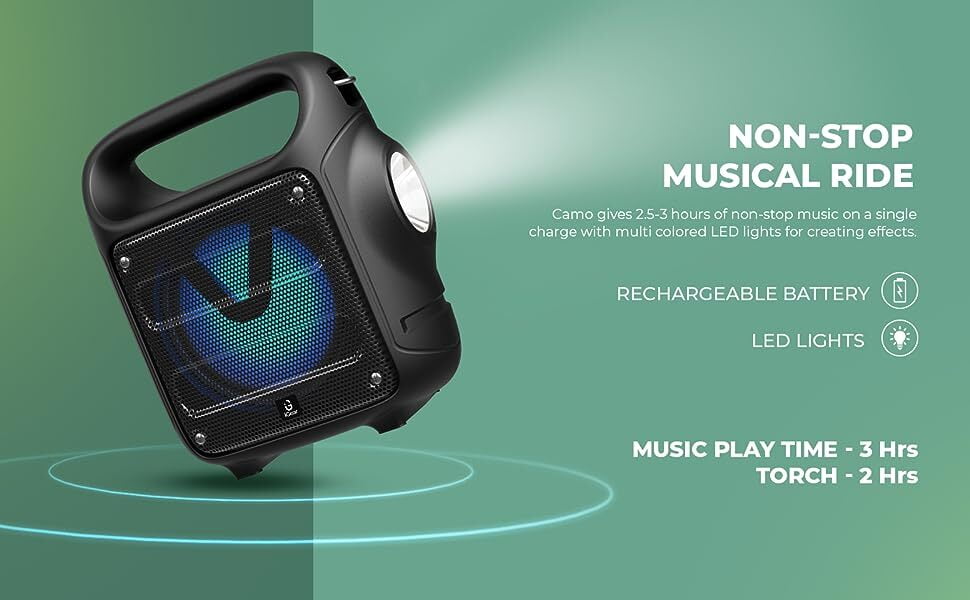 iGear Camo 10 watts Portable Bluetooth Speaker non stop musical ride
