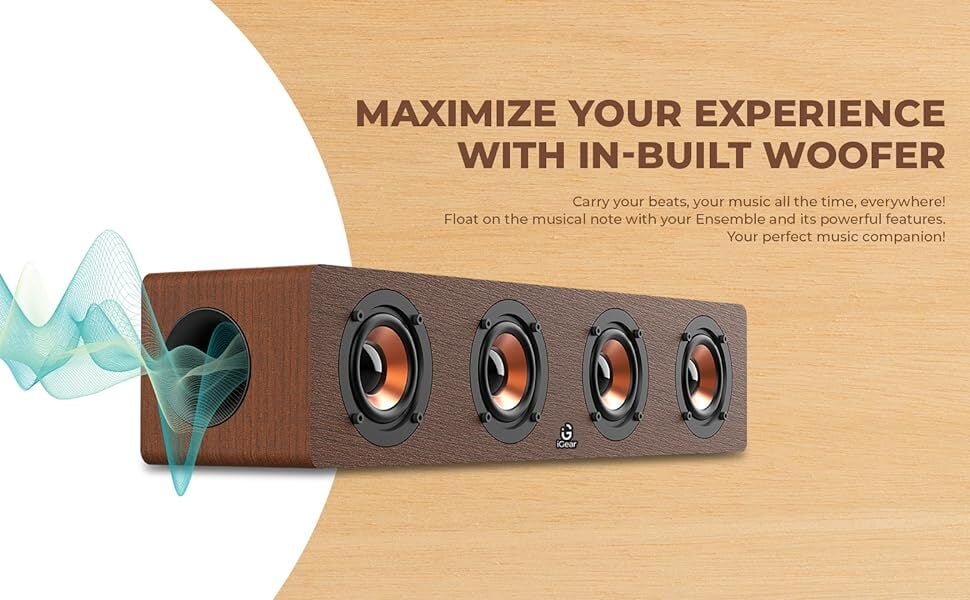 maximize your experience with inbuilt woofer
