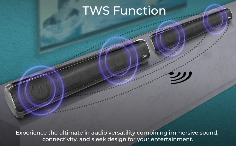 i GEAR immerse soundbar 20 Watts Bluetooth Speaker tws function