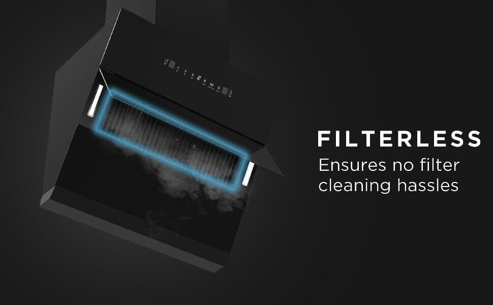 INALSA 60cm 1500 m3/hr Filterless Autoclean Angular Chimney for Kitchen filterless