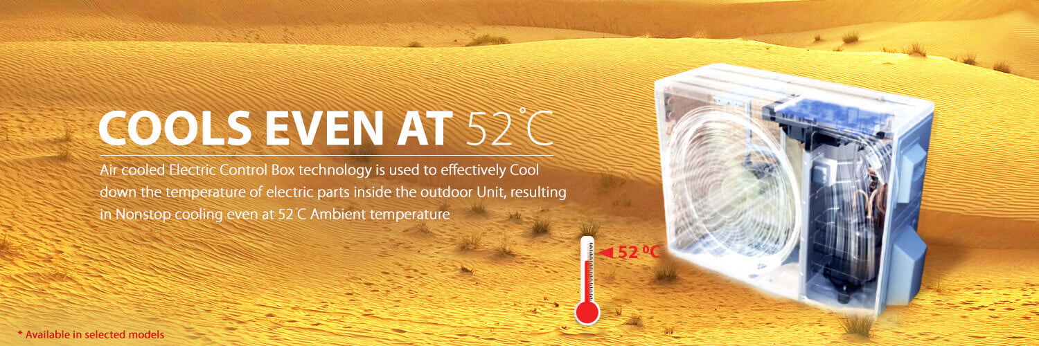 LLYOD SAC 1.5 ton 3 star GLS18I3FWSEW cools even at 52 degree Celsius